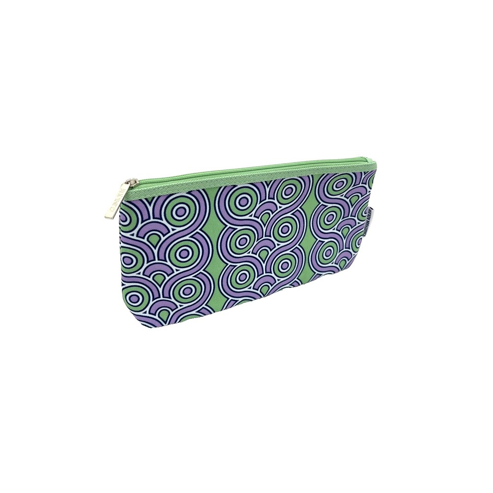 Clinique Jonathan Adler Cosmetic Makeup Bag 5x10x3 Purple Green White -Set of 15